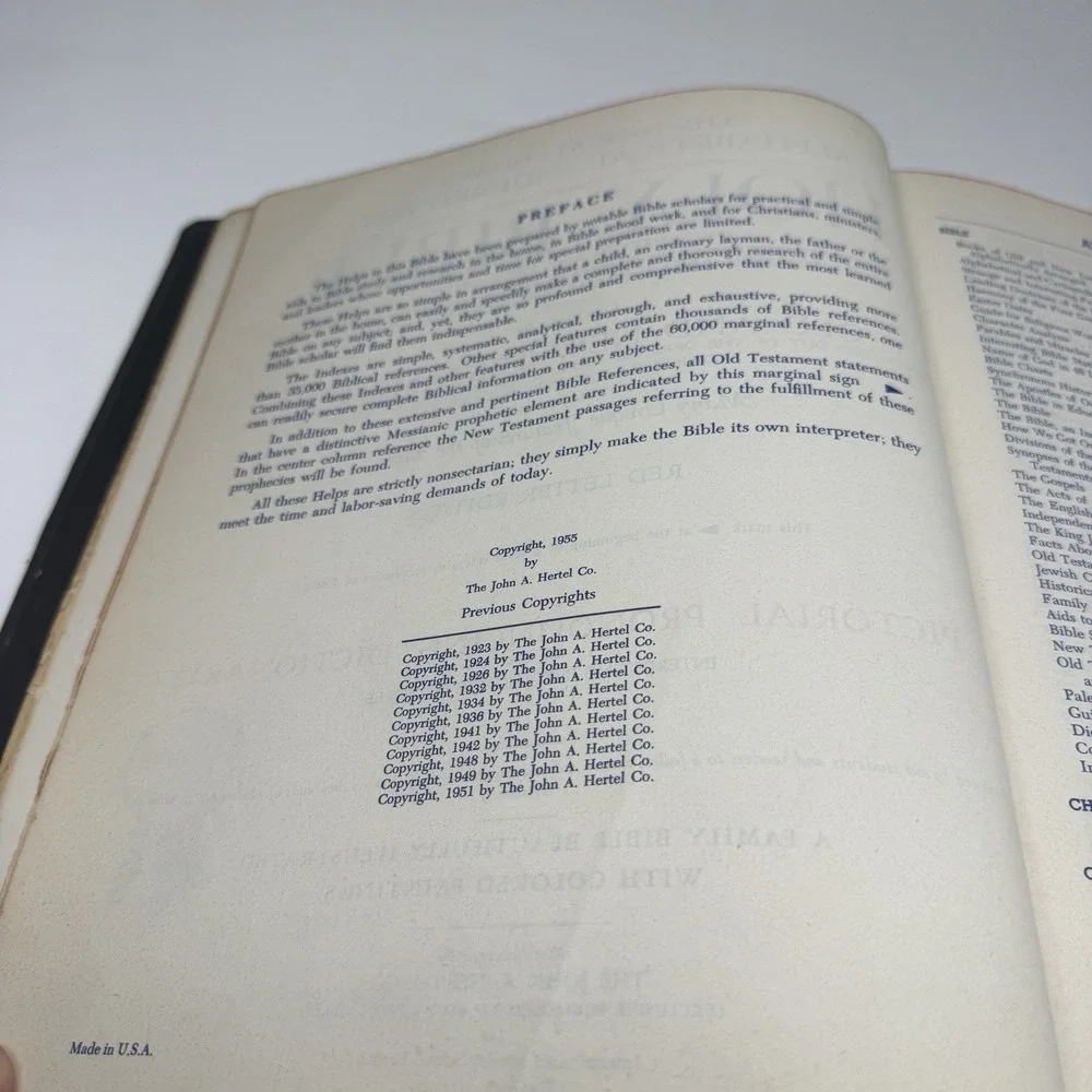 Hertel 1955 Blue Ribbon Red Letter Alphabetizing Standard Giant Edition